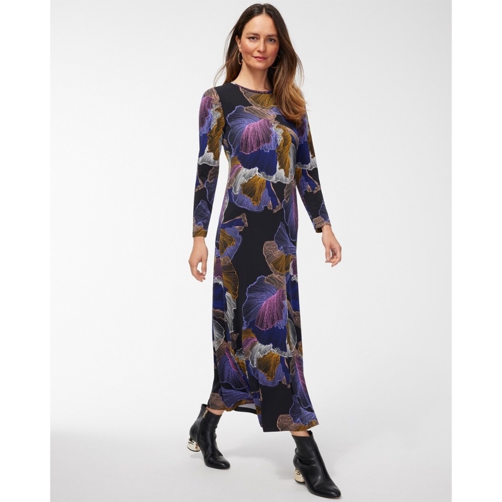 Chico's Abstract Print Column Dress, size 3